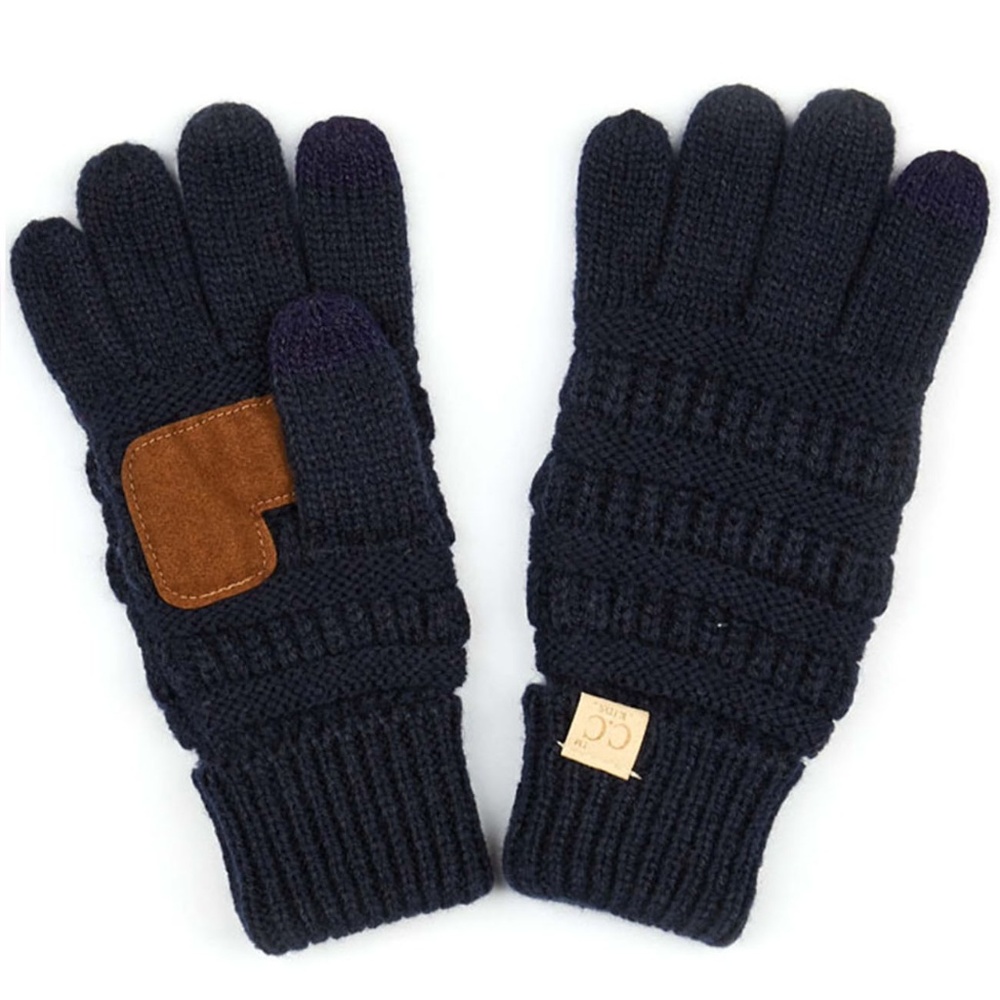 C.C Kids Cable Knit Anti-Slip Touchscreen Gloves